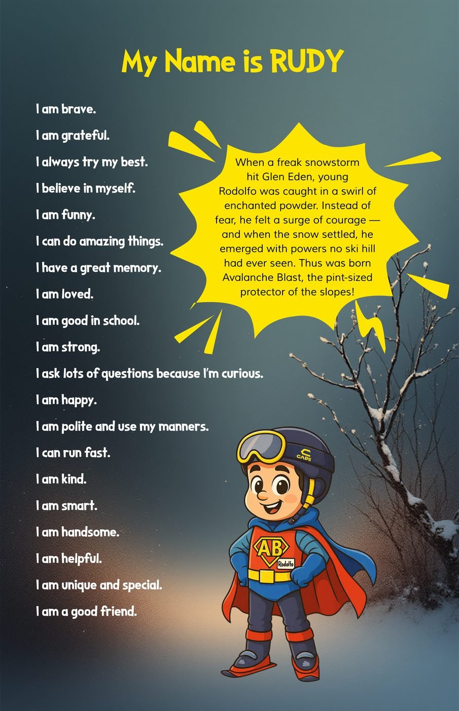 Personalized Affirmation Poster